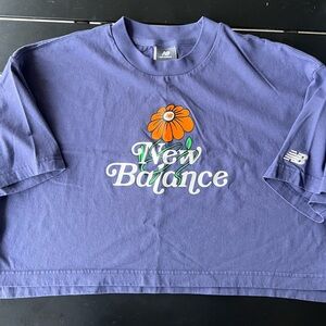 New Balance dream state oversized crop Tee